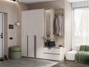 Прихожая Норд модульная крафт серый/кашемир (Миф) в Асбесте - asbest.mebel-e96.ru