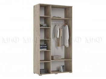 Шкаф 1200 мм 3-х ств. Норд крафт серый/кашемир (Миф) в Асбесте - asbest.mebel-e96.ru