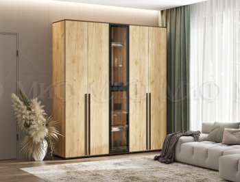 Шкаф Норд+ пенал со стеклом (Миф) в Асбесте - asbest.mebel-e96.ru