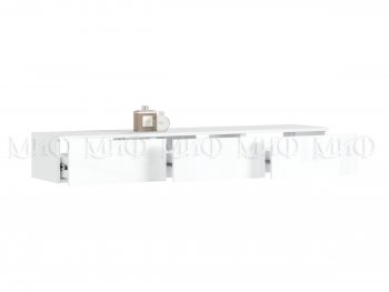 Стенка Норд-2 белый глянец (Миф) в Асбесте - asbest.mebel-e96.ru