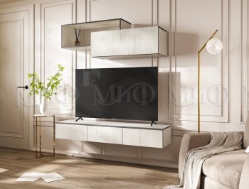 Стенка Норд-2 дуб крафт белый (Миф) в Асбесте - asbest.mebel-e96.ru