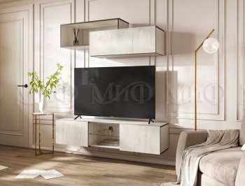 Стенка Норд-1 дуб крафт белый (Миф) в Асбесте - asbest.mebel-e96.ru