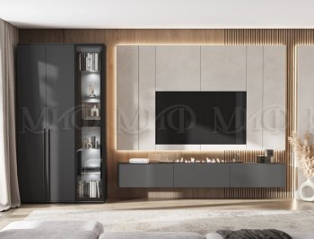 Стенка Норд графит (Миф) в Асбесте - asbest.mebel-e96.ru
