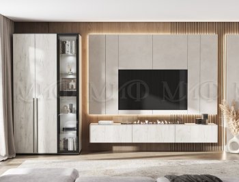 Стенка Норд крафт белый (Миф) в Асбесте - asbest.mebel-e96.ru