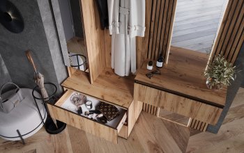 Шкаф 800+Тумба с зеркалом Норд (Миф) в Асбесте - asbest.mebel-e96.ru