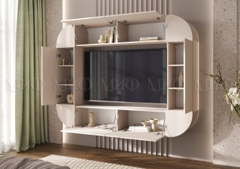 Стенка Норд (Зона ТВ), кашемир (Миф) в Асбесте - asbest.mebel-e96.ru