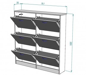 Обувница W13 (ДВ) в Асбесте - asbest.mebel-e96.ru