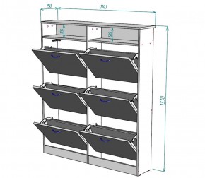 Обувница W17 (ДВ) в Асбесте - asbest.mebel-e96.ru