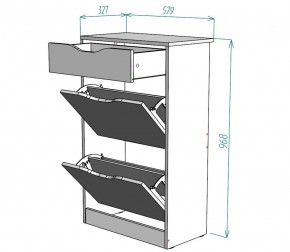 Обувница W22 (Белый) в Асбесте - asbest.mebel-e96.ru