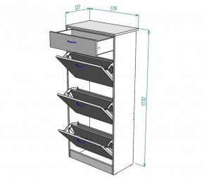 Обувница W23 (Белый) в Асбесте - asbest.mebel-e96.ru