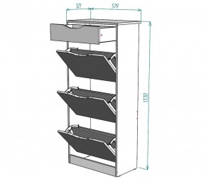 Обувница W24 (Белый) в Асбесте - asbest.mebel-e96.ru