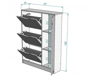 Обувница W40 (Белый) в Асбесте - asbest.mebel-e96.ru