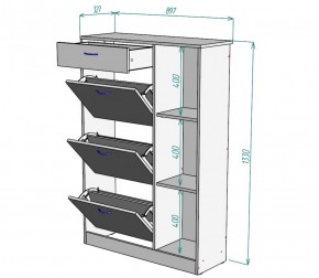 Обувница W41 (Белый) в Асбесте - asbest.mebel-e96.ru