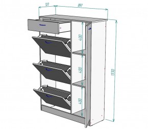 Обувница W43 (Белый) в Асбесте - asbest.mebel-e96.ru