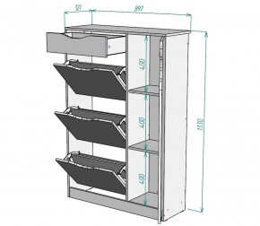 Обувница W44 (Белый) в Асбесте - asbest.mebel-e96.ru