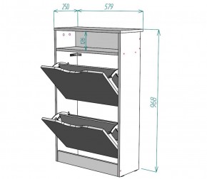 Обувница W6 (ДМ) в Асбесте - asbest.mebel-e96.ru