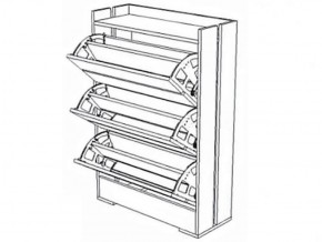 Обувница Ямайка ЯПТ-1 Ясень шимо (Текс) в Асбесте - asbest.mebel-e96.ru