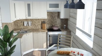 Кухонный гарнитур Ольга оптима 1 1300х2500 мм (Герда) в Асбесте - asbest.mebel-e96.ru