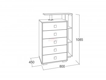 Комод Ольга-17 в Асбесте - asbest.mebel-e96.ru