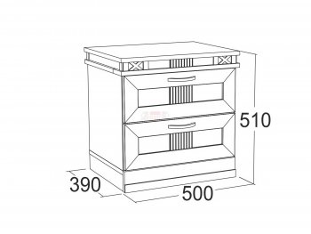 Тумба прикроватная Ольга-18 в Асбесте - asbest.mebel-e96.ru