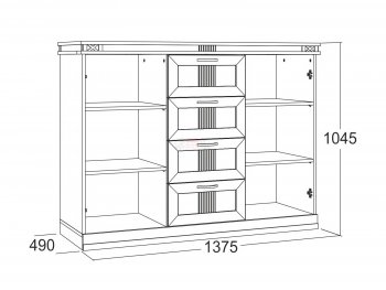 Комод Ольга-18 в Асбесте - asbest.mebel-e96.ru