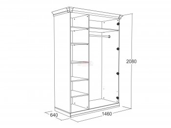 Шкаф 1500 мм Ольга-18 в Асбесте - asbest.mebel-e96.ru