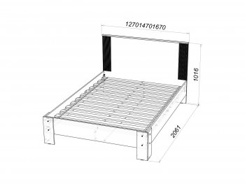 Кровать двуспальная Ольга-2 в Асбесте - asbest.mebel-e96.ru