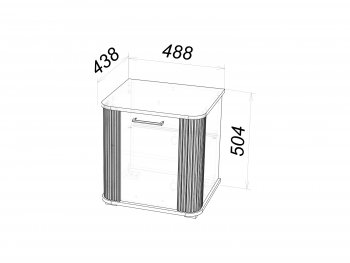 Тумба прикроватная Ольга-2 в Асбесте - asbest.mebel-e96.ru