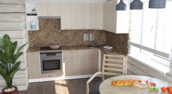 Кухонный гарнитур Ольга прайм 5 2300х1500 мм (Герда) в Асбесте - asbest.mebel-e96.ru