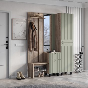Прихожая Олива ПР-04 эвкалипт софт (БТС) в Асбесте - asbest.mebel-e96.ru