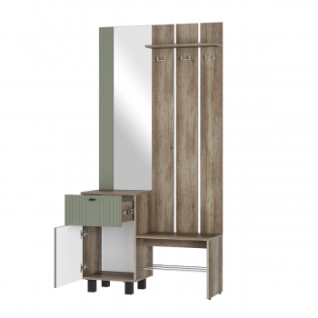 Прихожая Олива эвкалипт софт, модульная (БТС) в Асбесте - asbest.mebel-e96.ru