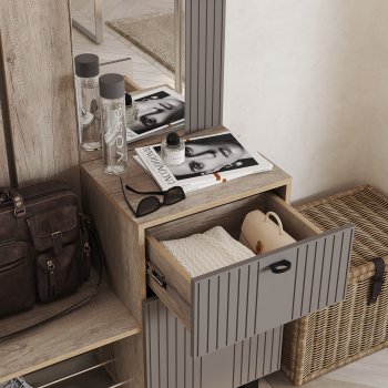 Прихожая Олива муссон софт, модульная (БТС) в Асбесте - asbest.mebel-e96.ru