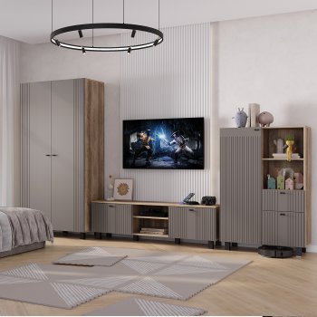 Стенка Олива комп.3 муссон (БТС) в Асбесте - asbest.mebel-e96.ru