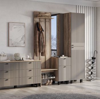 Прихожая Олива муссон софт, модульная (БТС) в Асбесте - asbest.mebel-e96.ru