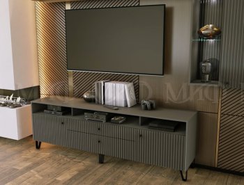 Стенка Оливия модульная графит софт (Миф) в Асбесте - asbest.mebel-e96.ru