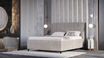 Кровать с ПМ Оливия Бежевый (Лин) в Асбесте - asbest.mebel-e96.ru