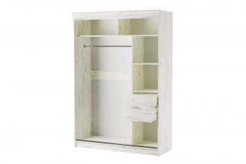 Шкаф-купе Орион 1500 мм крафт белый (Памир) в Асбесте - asbest.mebel-e96.ru