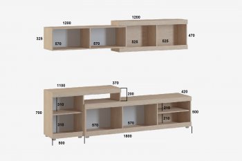 Стенка Оскар ТВ7 сонома (Генезис) в Асбесте - asbest.mebel-e96.ru