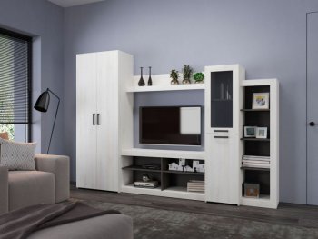 Стенка OSKAR4 сосна белая (Генезис) в Асбесте - asbest.mebel-e96.ru