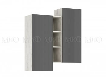 Стенка Оскар крафт белый/графит (Миф) в Асбесте - asbest.mebel-e96.ru