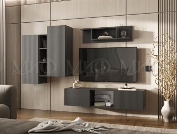 Стенка Оскар графит (Миф) в Асбесте - asbest.mebel-e96.ru