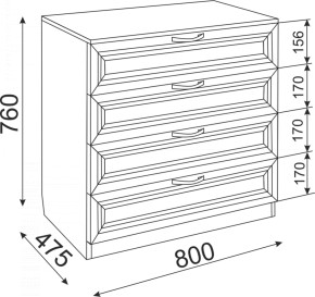 Комод Ости Модуль 06 (Риннер) в Асбесте - asbest.mebel-e96.ru