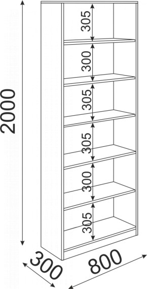 Стеллаж 800 Остин Модуль 08 (Риннер) в Асбесте - asbest.mebel-e96.ru