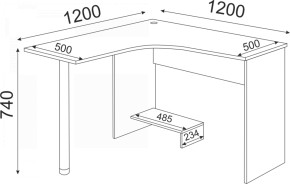 Стол угловой Остин Модуль 12 (Риннер) в Асбесте - asbest.mebel-e96.ru