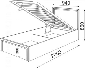 Кровать с ПМ Остин Модуль 22 (Риннер) в Асбесте - asbest.mebel-e96.ru