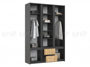 Спальный гарнитур Остин крафт/графит, модульный (Миф) в Асбесте - asbest.mebel-e96.ru