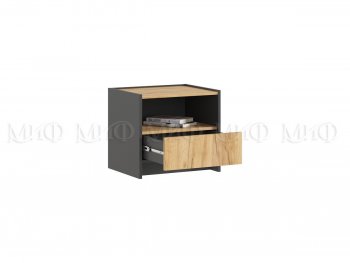 Тумба прикроватная Остин крафт/графит, 2 шт (Миф) в Асбесте - asbest.mebel-e96.ru
