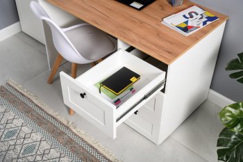 Стол письменный 12.159 Остин белый (Моби) в Асбесте - asbest.mebel-e96.ru