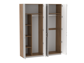 Шкаф 1800 мм 4-дверный с доп. средником Палермо (СБК) в Асбесте - asbest.mebel-e96.ru