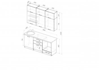 Кухонный гарнитур Парма макси 1800 мм (Герда) в Асбесте - asbest.mebel-e96.ru